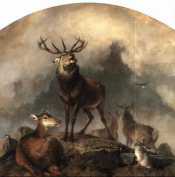 Sir Edwin Henry Landseer : Scene in Braemar, Highland Deer
